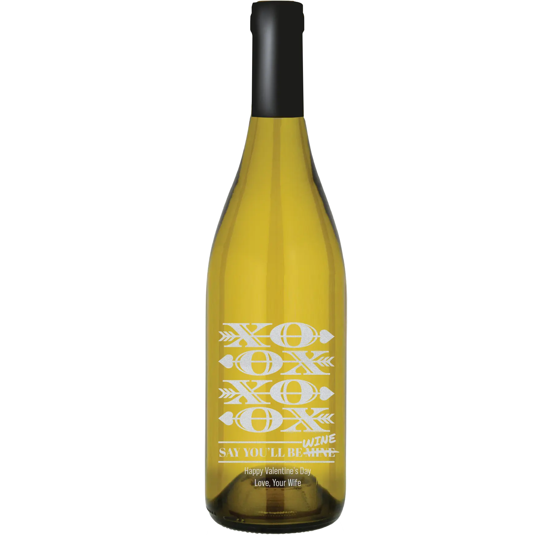XOXO Say You'll Be Wine Custom Wine Bottle - Chardonnay
