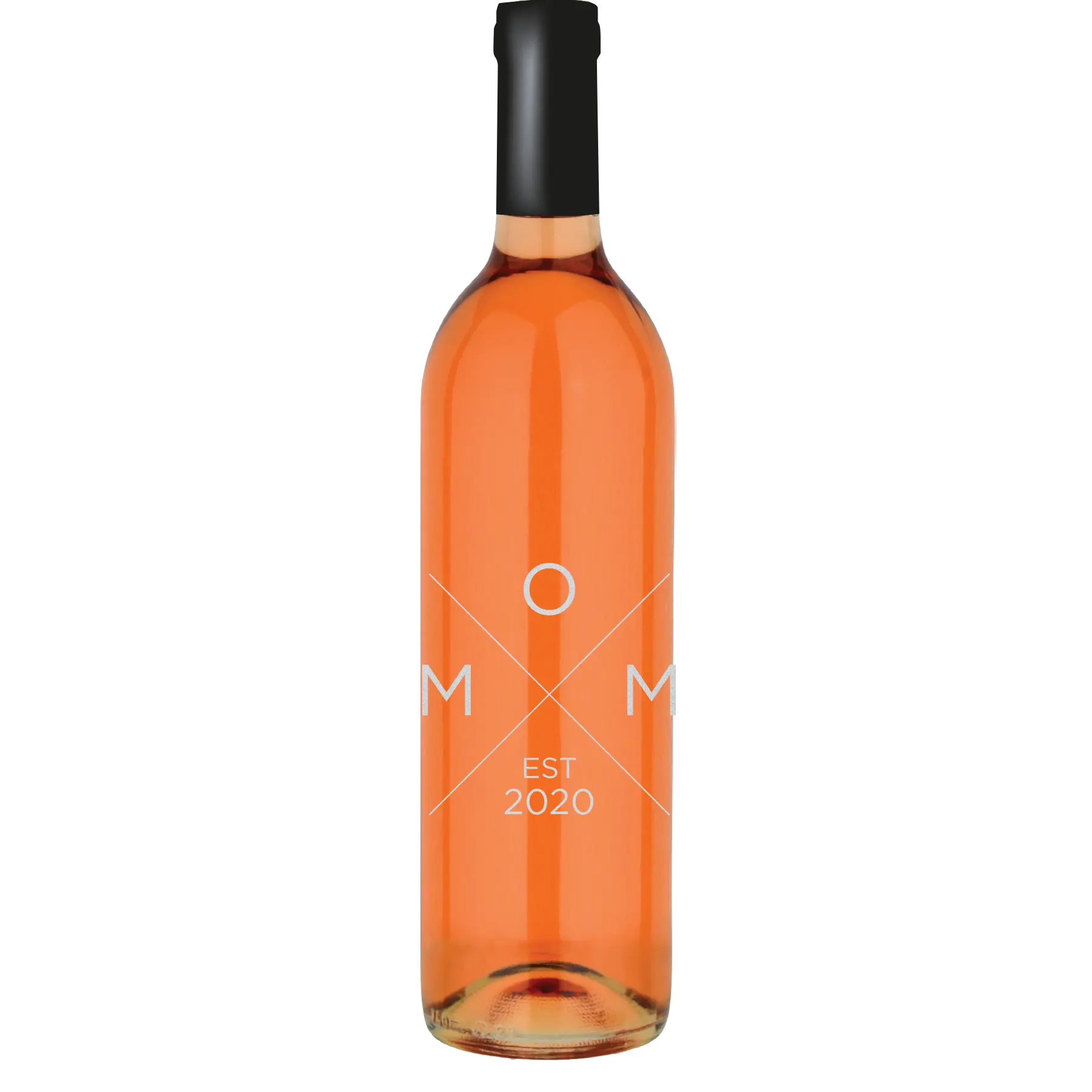 Mom Est X Custom Wine Bottle - White Zinfandel
