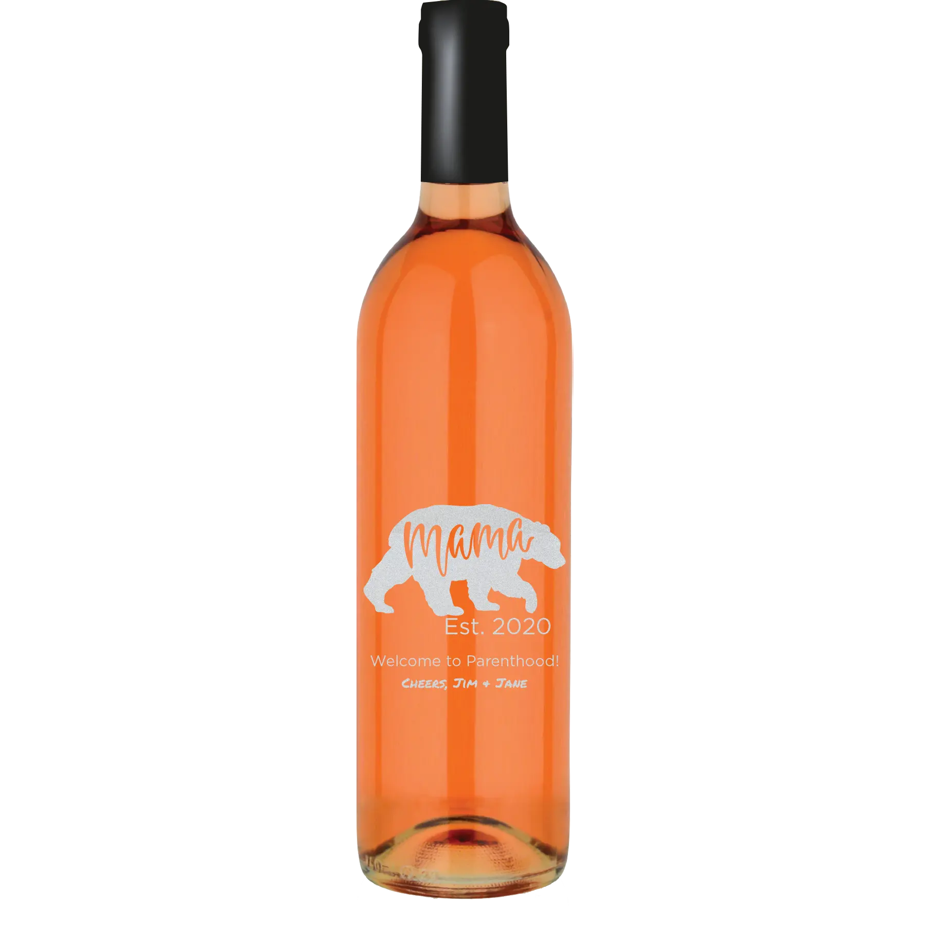 Mama Bear Est Custom Wine Bottle - White Zinfandel