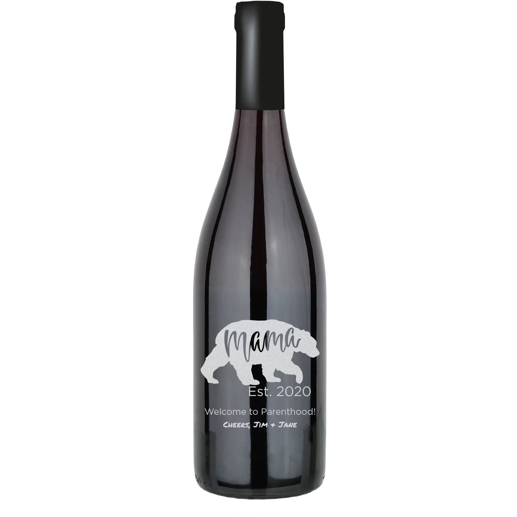Mama Bear Est Custom Wine Bottle - Syrah