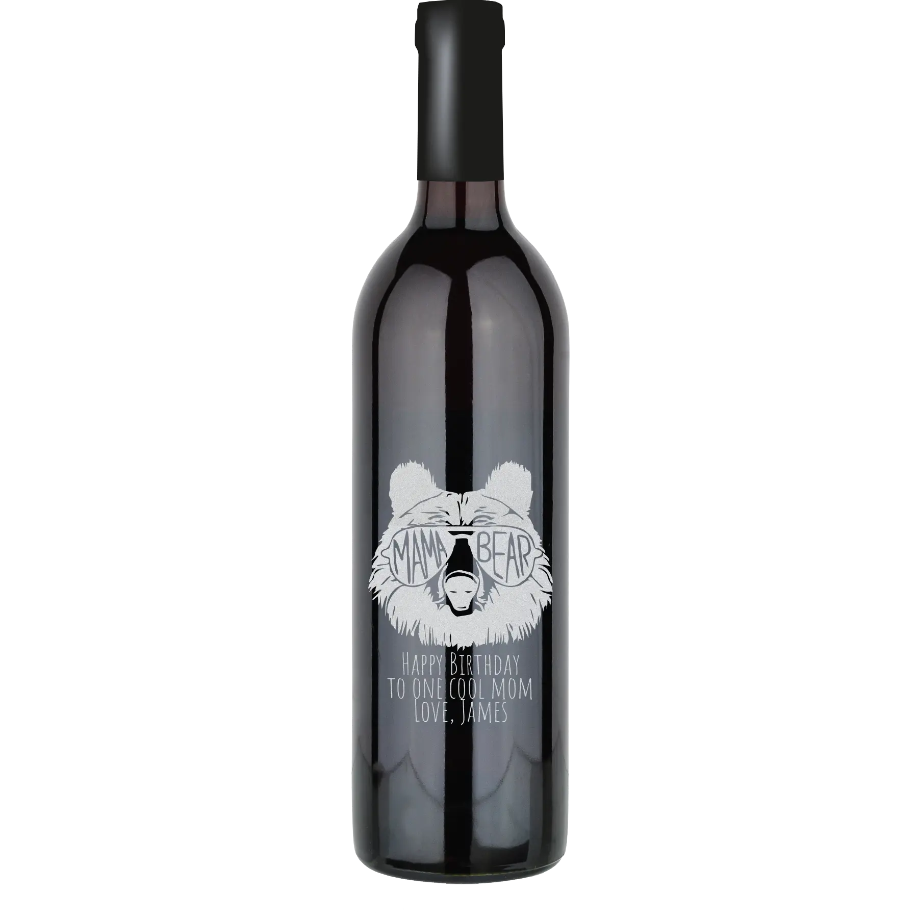 Mama Bear Sunglasses Custom Wine Bottle - Cabernet Sauvignon