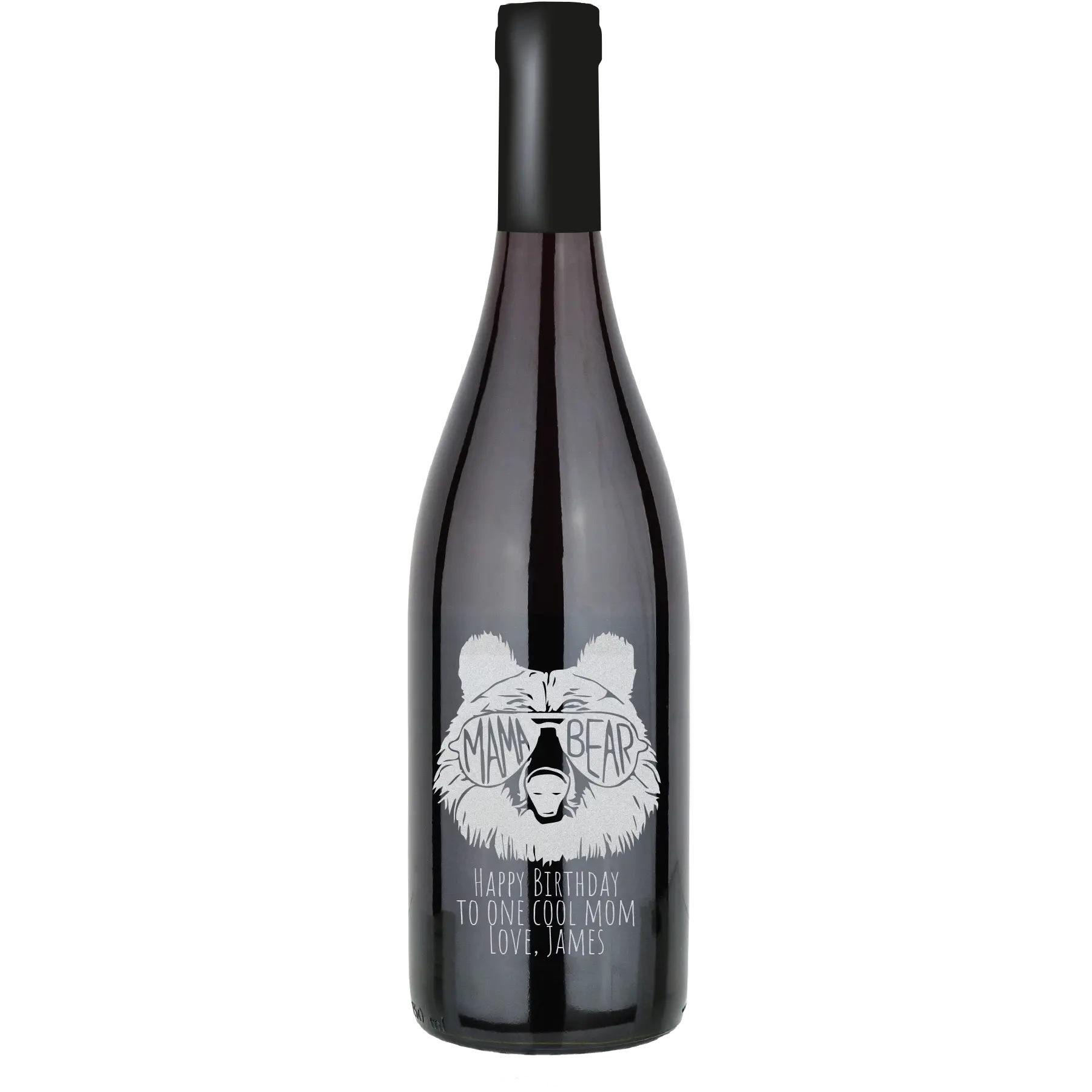 Mama Bear Sunglasses Custom Wine Bottle - Pinot Noir