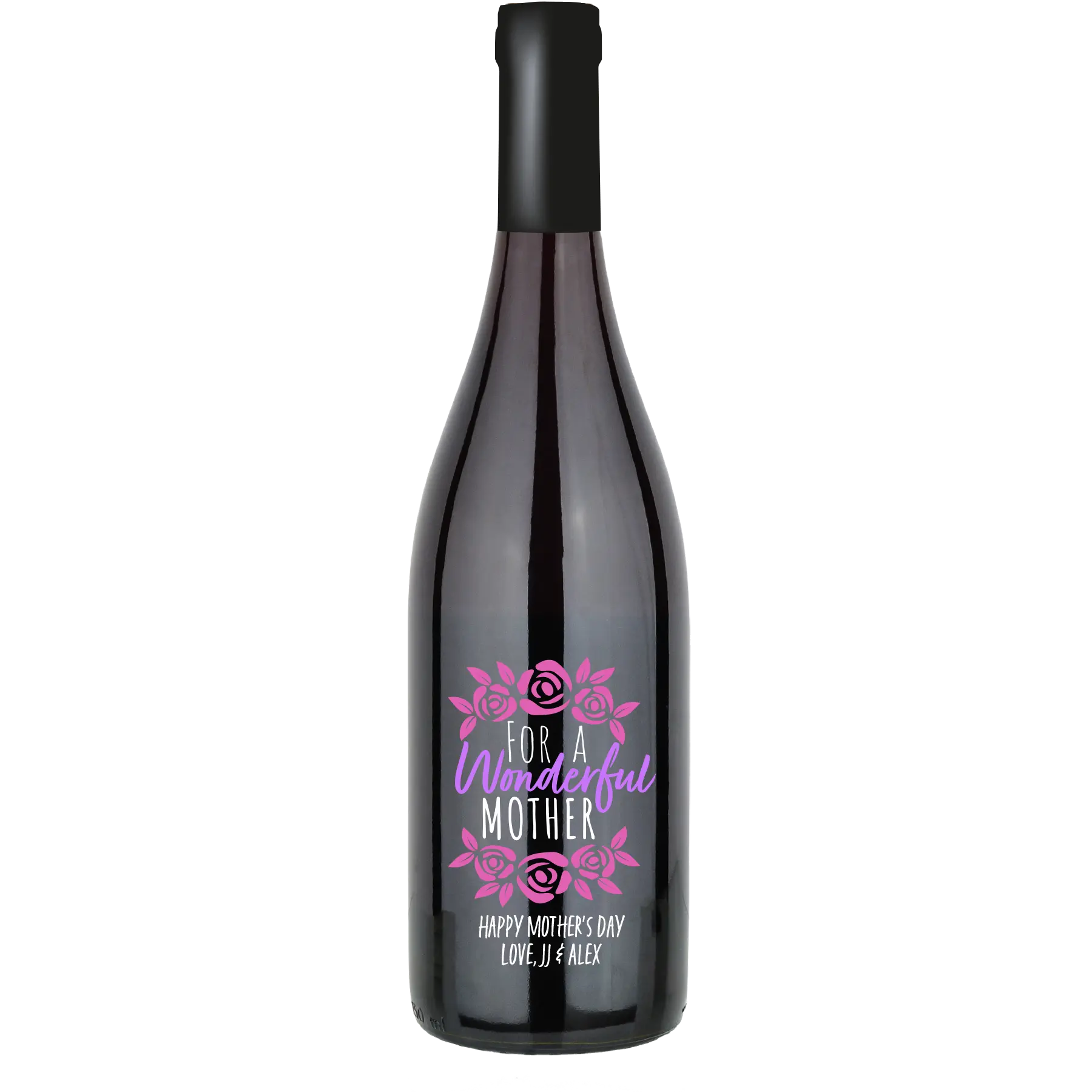 For a Wonderful Mother Custom Wine Bottle - Pinot Noir