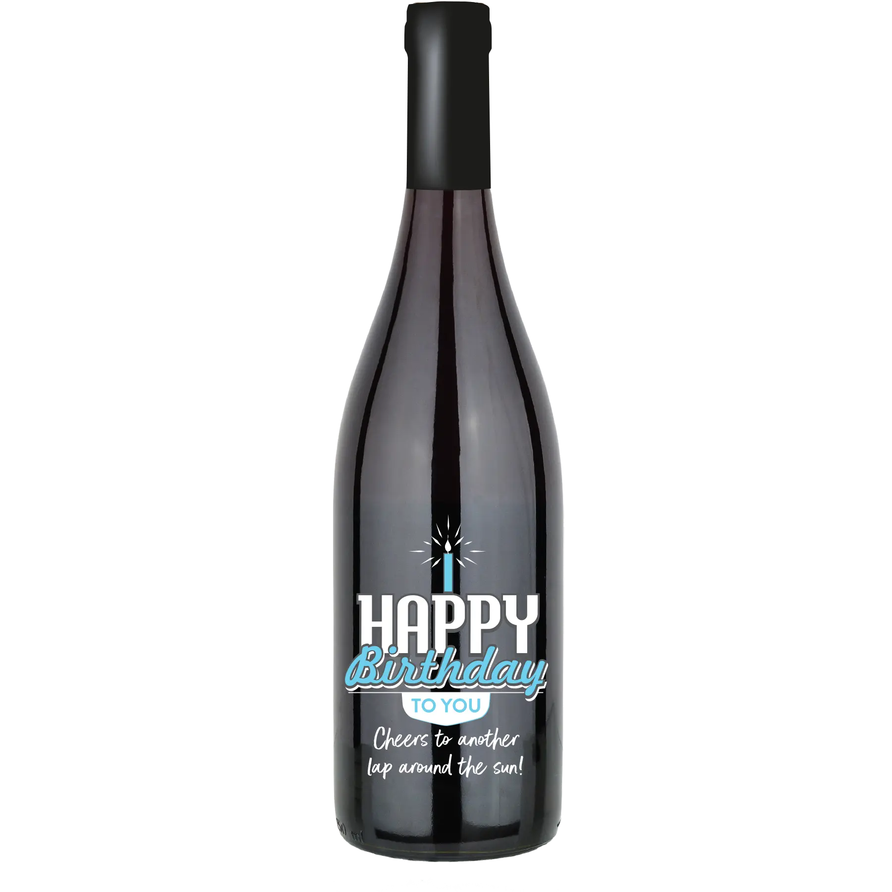 Happy Birthday To You Candle Custom Wine Bottle - Pinot Noir