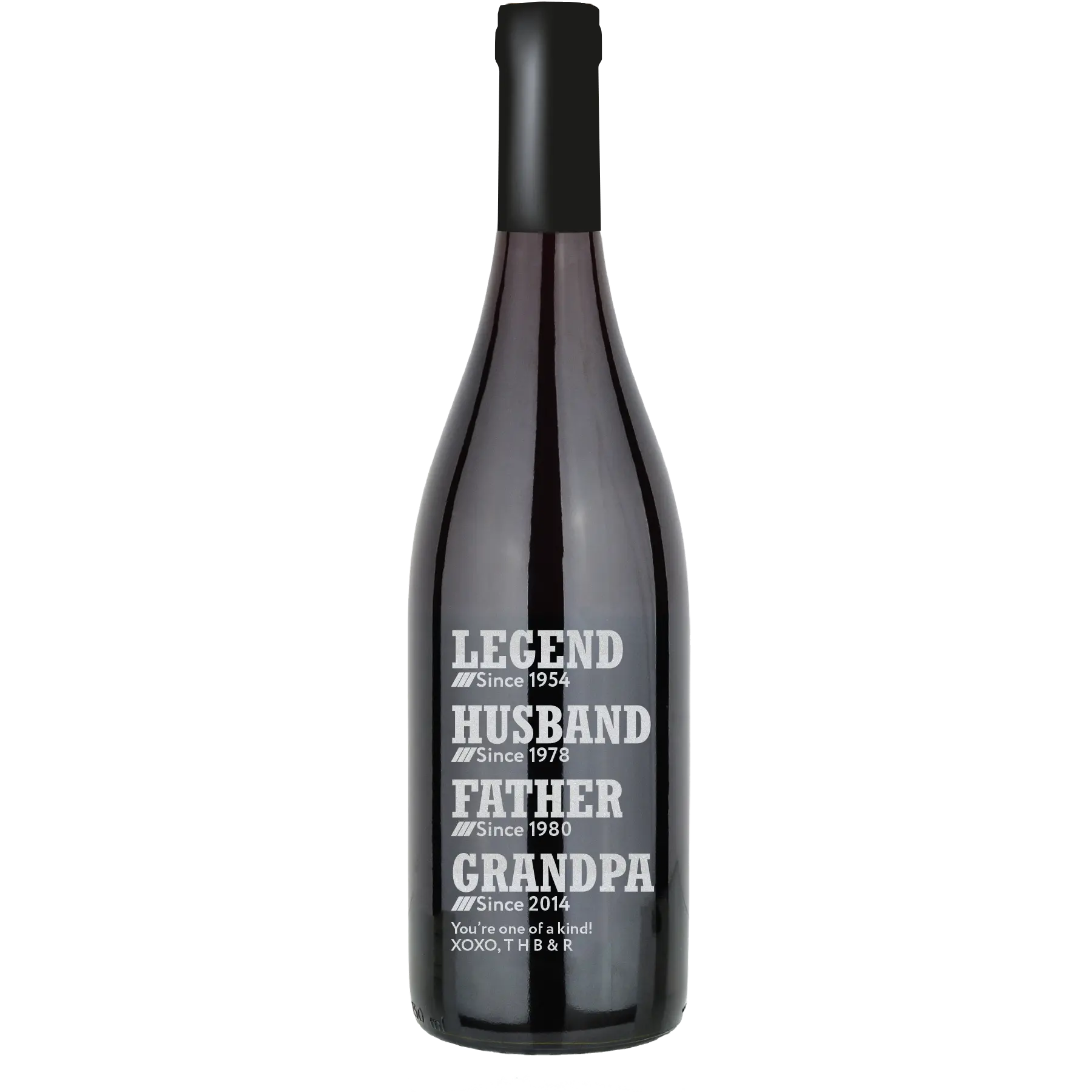 Legend Husband Father Grandpa Custom Wine Bottle - Pinot Noir