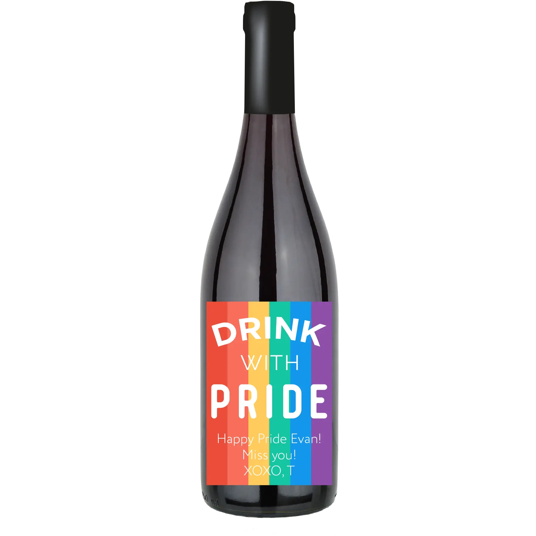 Drink with Pride Custom Wine Bottle - Pinot Noir