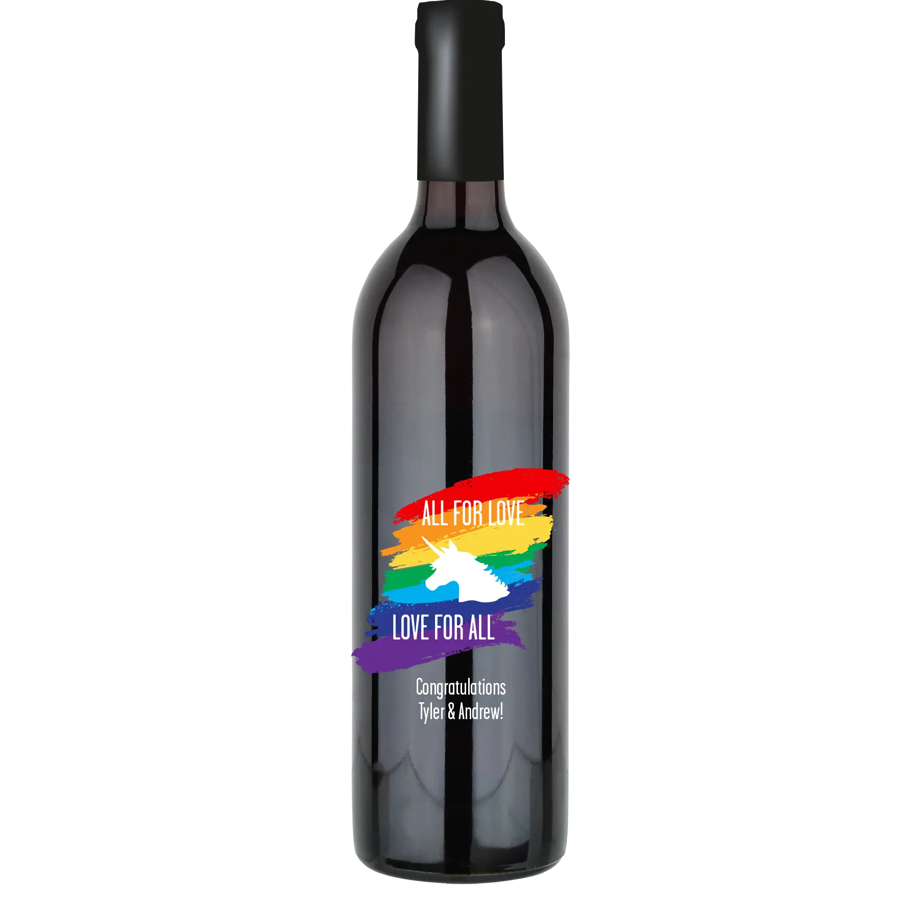 All For Love Love For All Custom Wine Bottle - Cabernet Sauvignon
