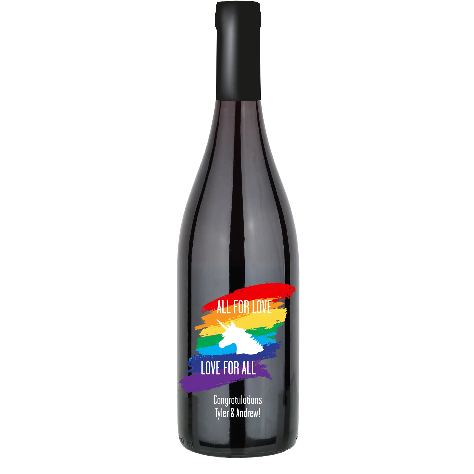 All For Love Love For All Custom Wine Bottle - Pinot Noir