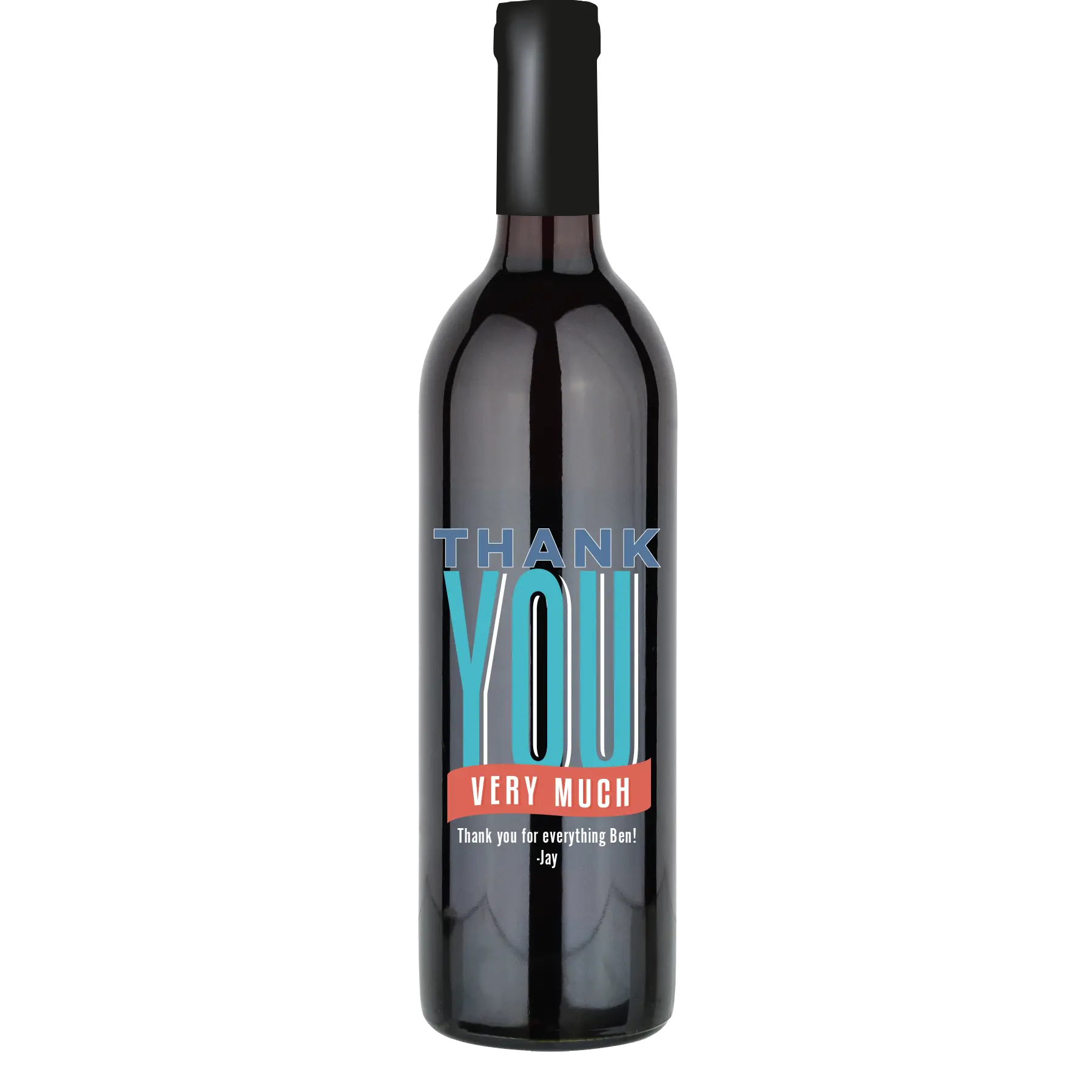 Thank You Very Much Custom Wine Bottle - Cabernet Sauvignon