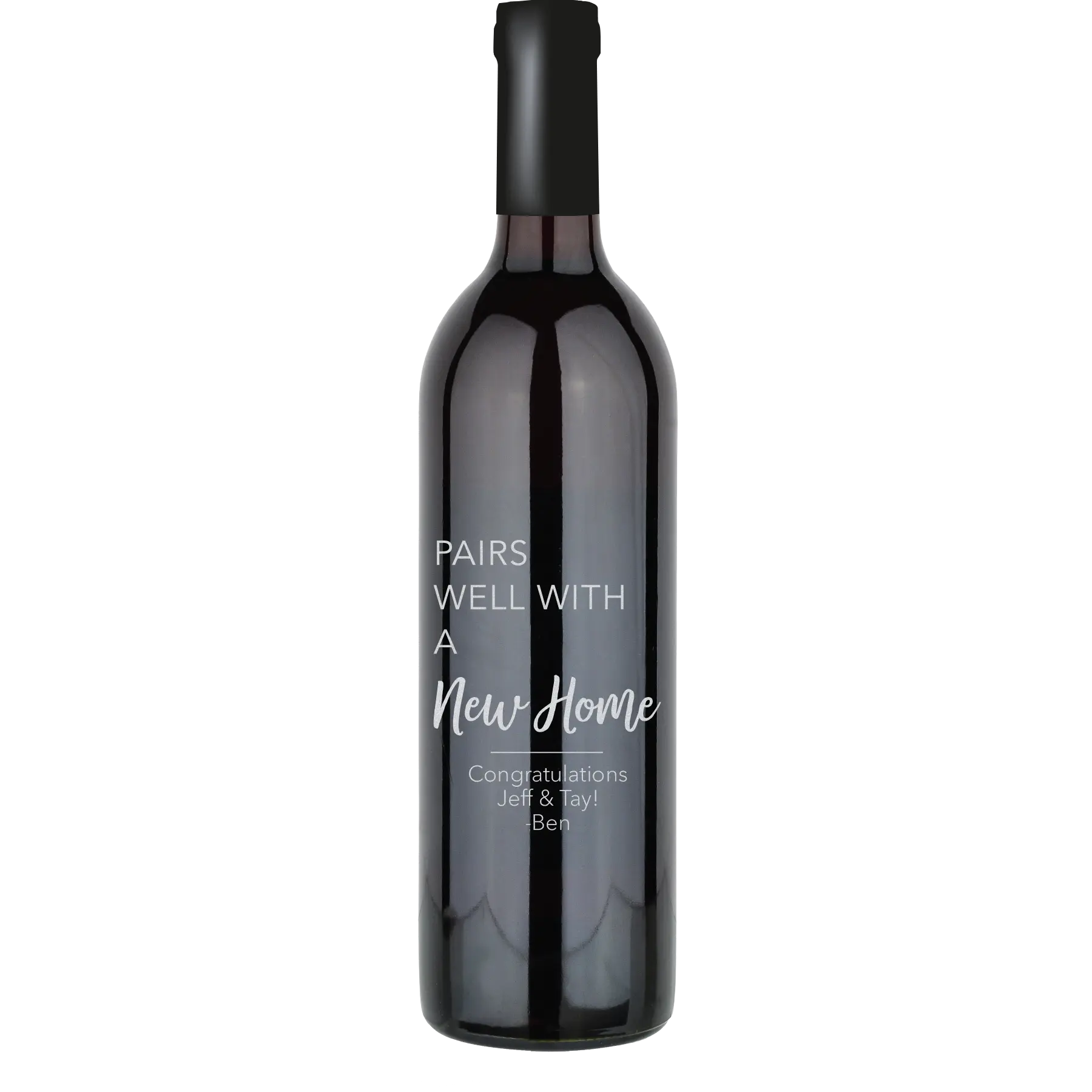Pairs Well With a New Home Custom Wine Bottle - Cabernet Sauvignon