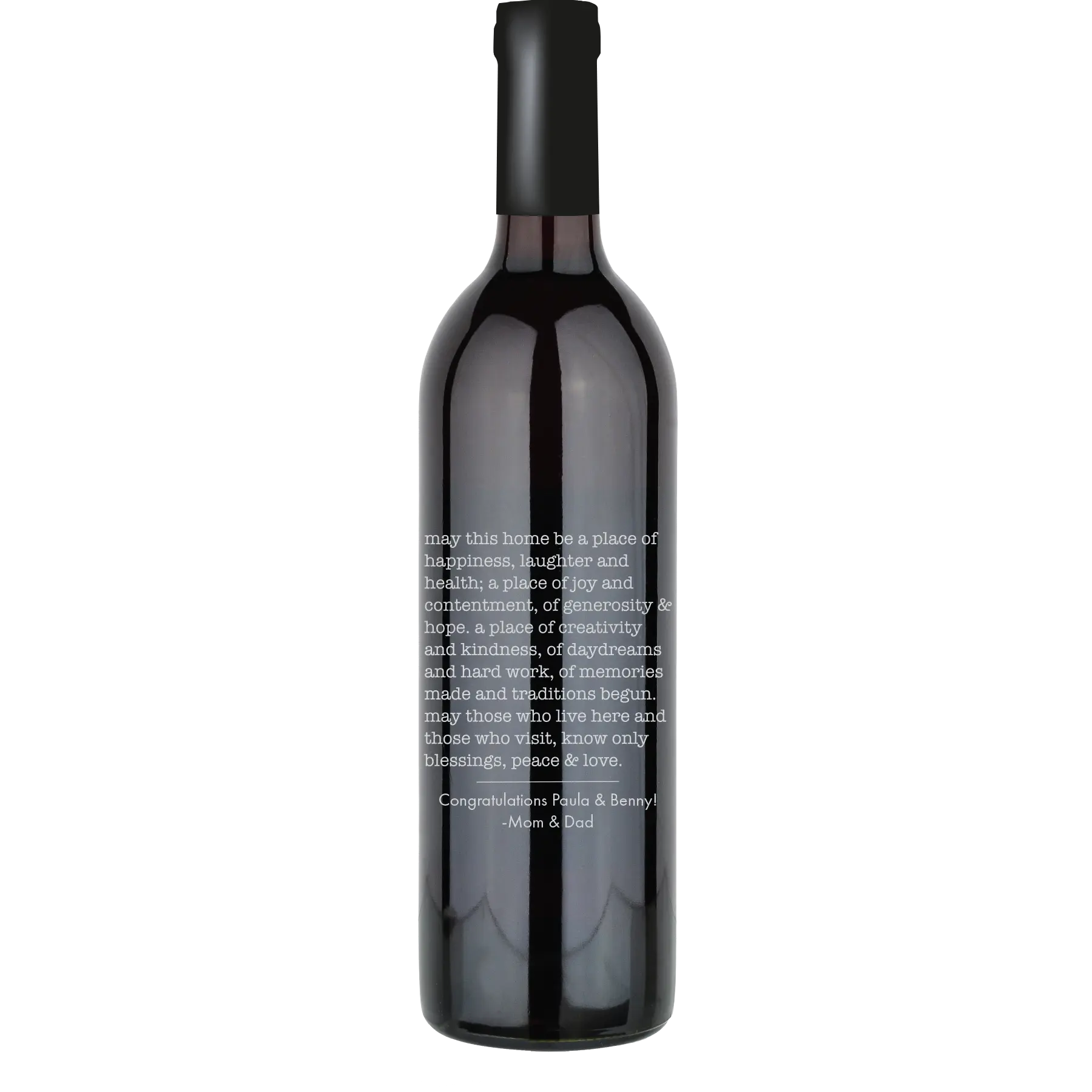 Irish Blessing Custom Wine Bottle - Cabernet Sauvignon
