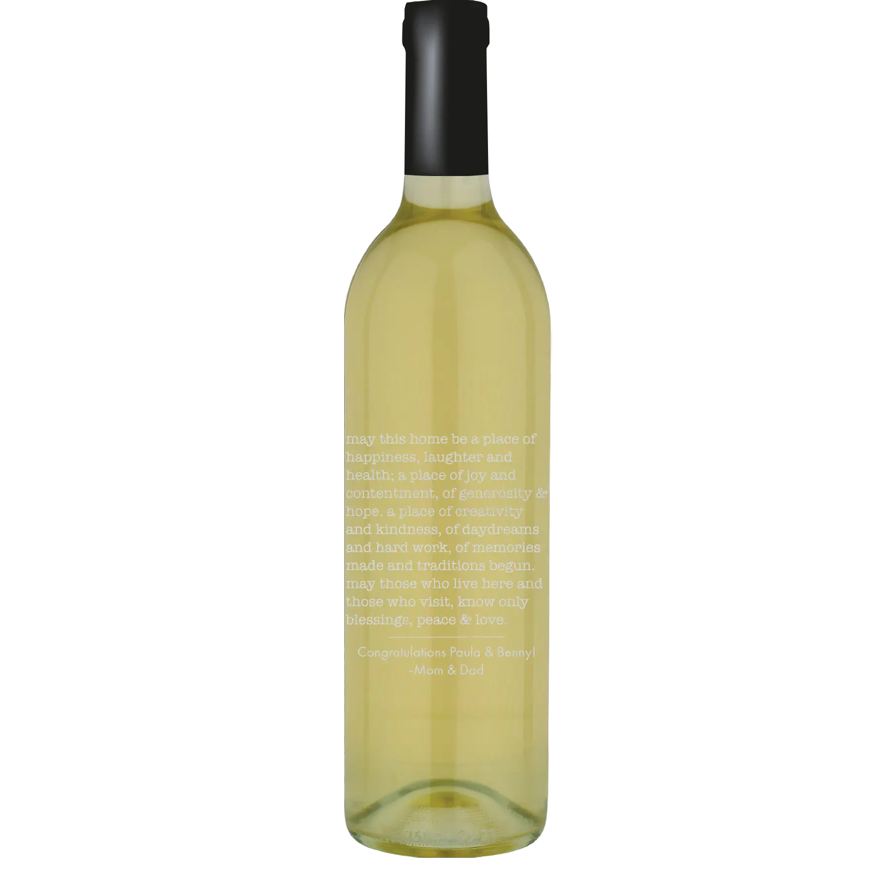 Irish Blessing Custom Wine Bottle - Symphony