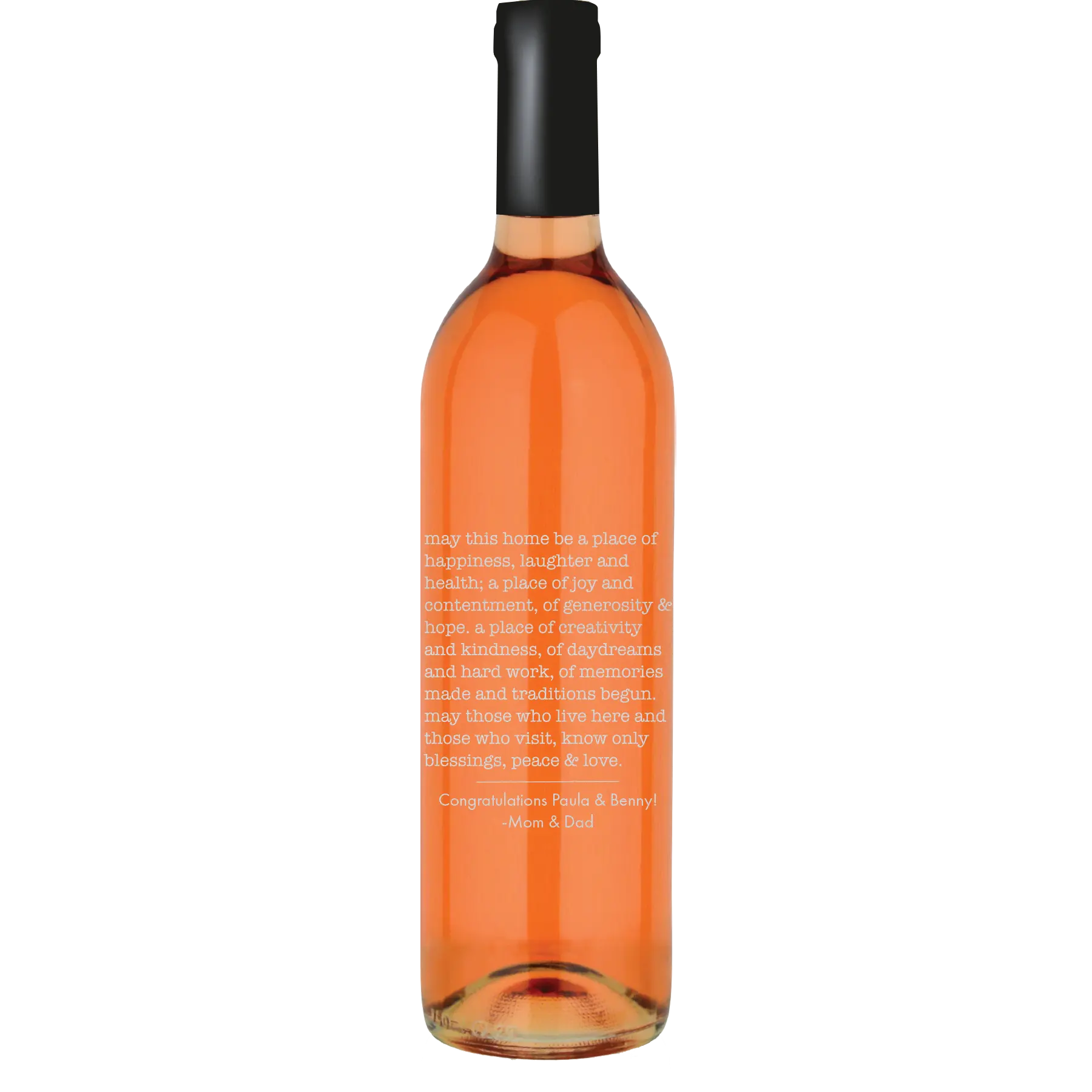 Irish Blessing Custom Wine Bottle - White Zinfandel