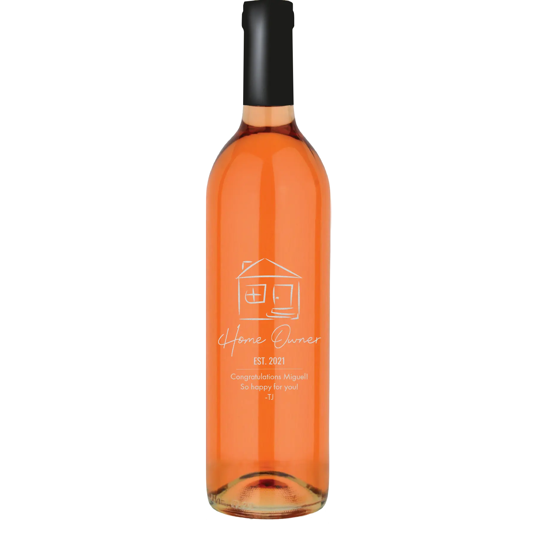 Homeowner Est Custom Wine Bottle - White Zinfandel
