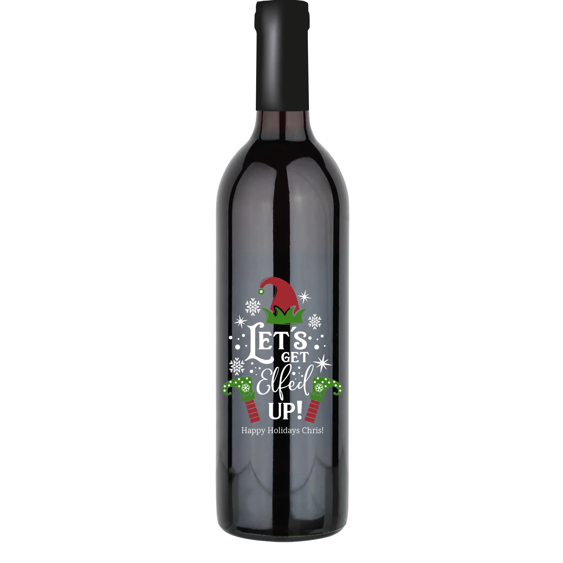 Lets Get Elfed Up Custom Wine Bottle - Cabernet Sauvignon