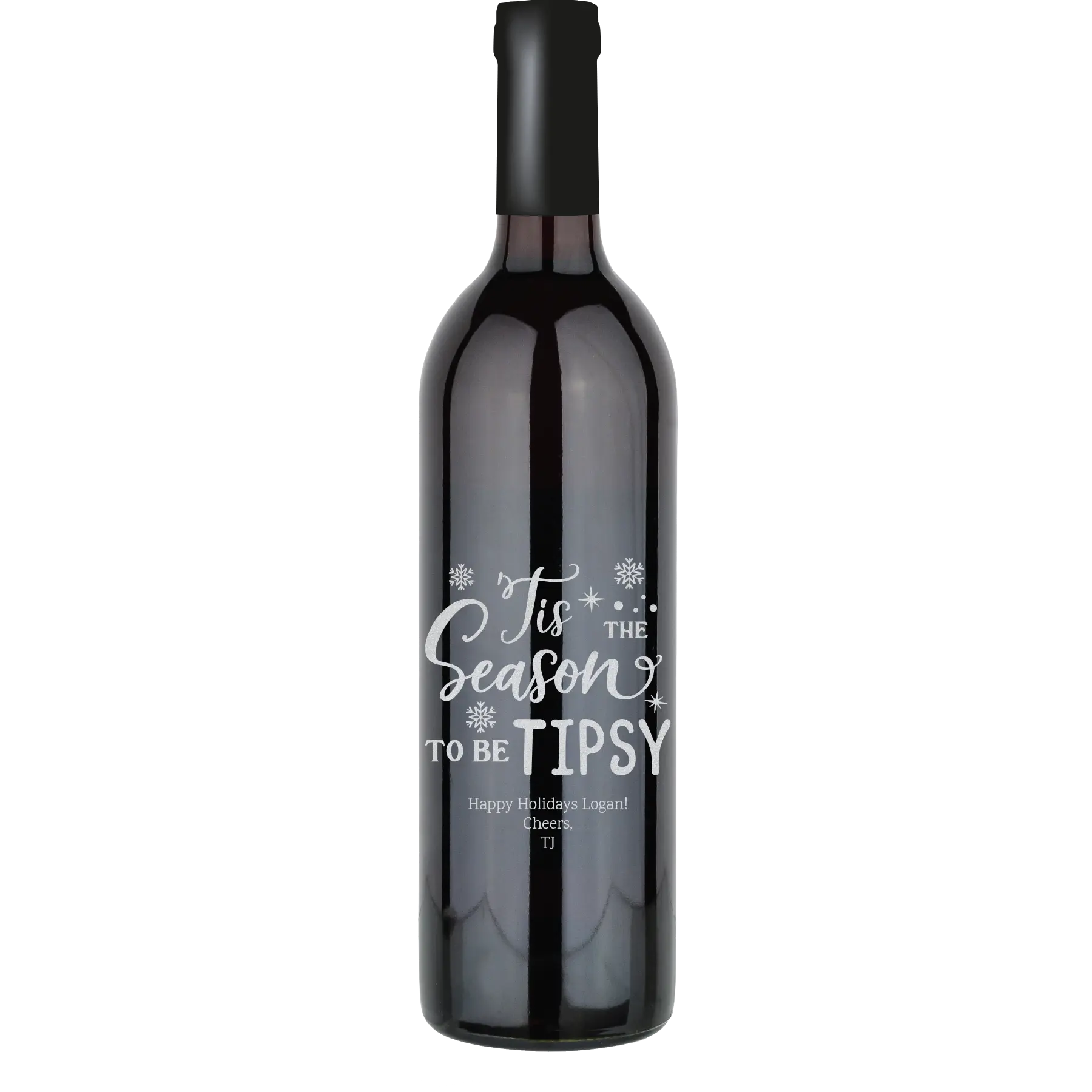 Tis the Season to be Tipsy Custom Wine Bottle - Cabernet Sauvignon