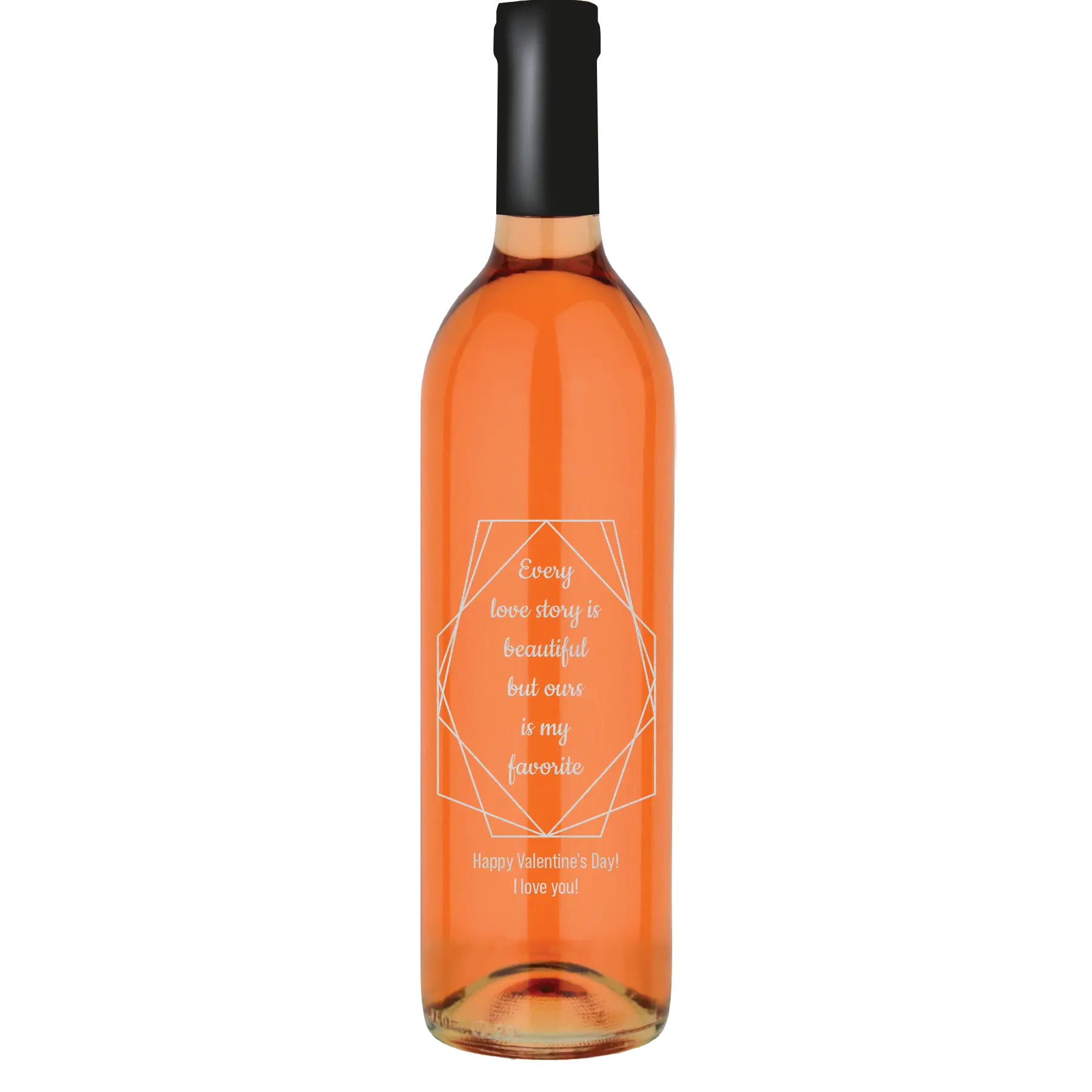 Every Love Story is Beautiful Custom Wine Bottle - White Zinfandel
