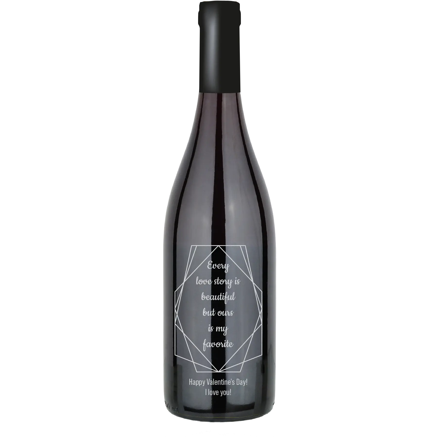 Every Love Story is Beautiful Custom Wine Bottle - Pinot Noir