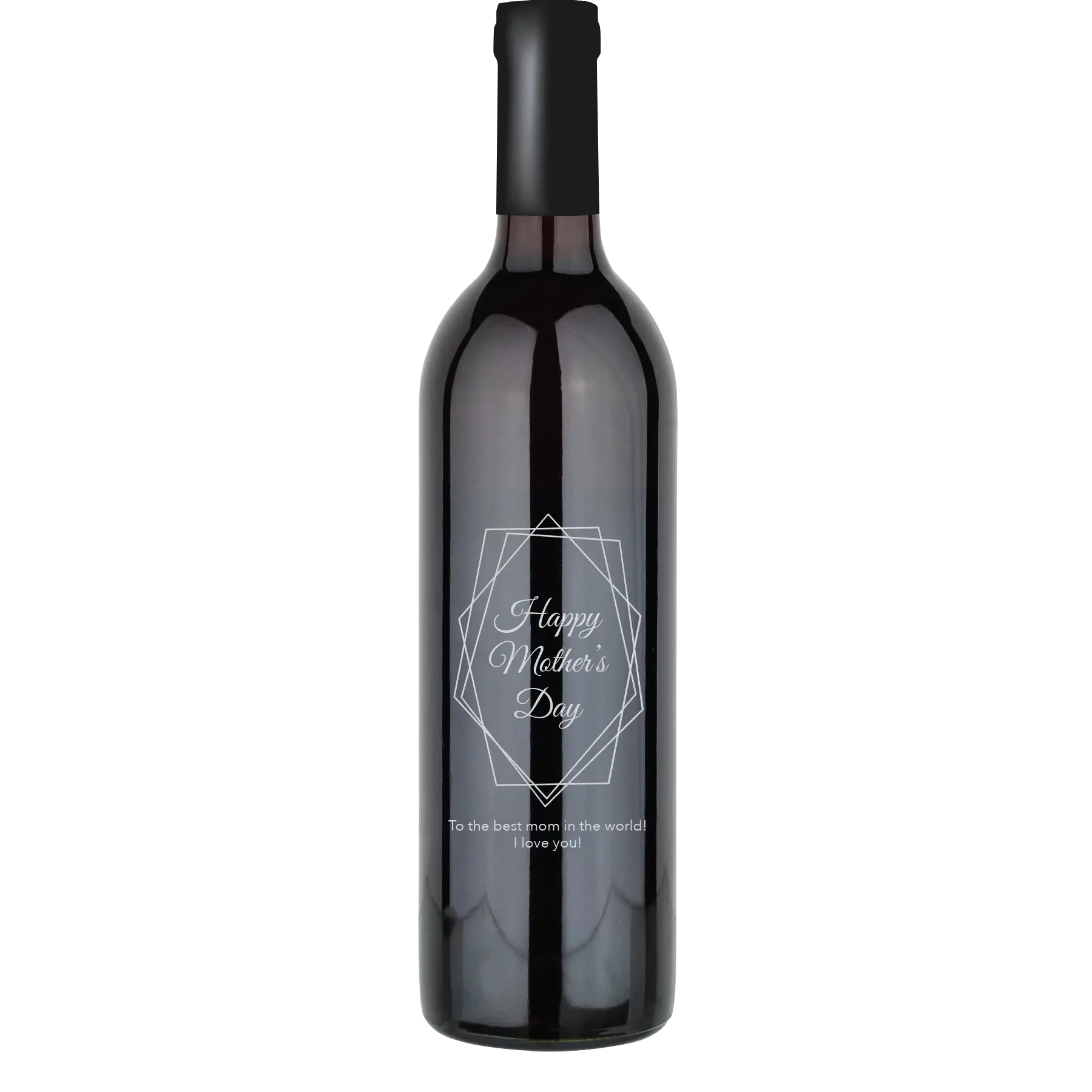 Mother's Day Shapes Custom Wine Bottle - Cabernet Sauvignon