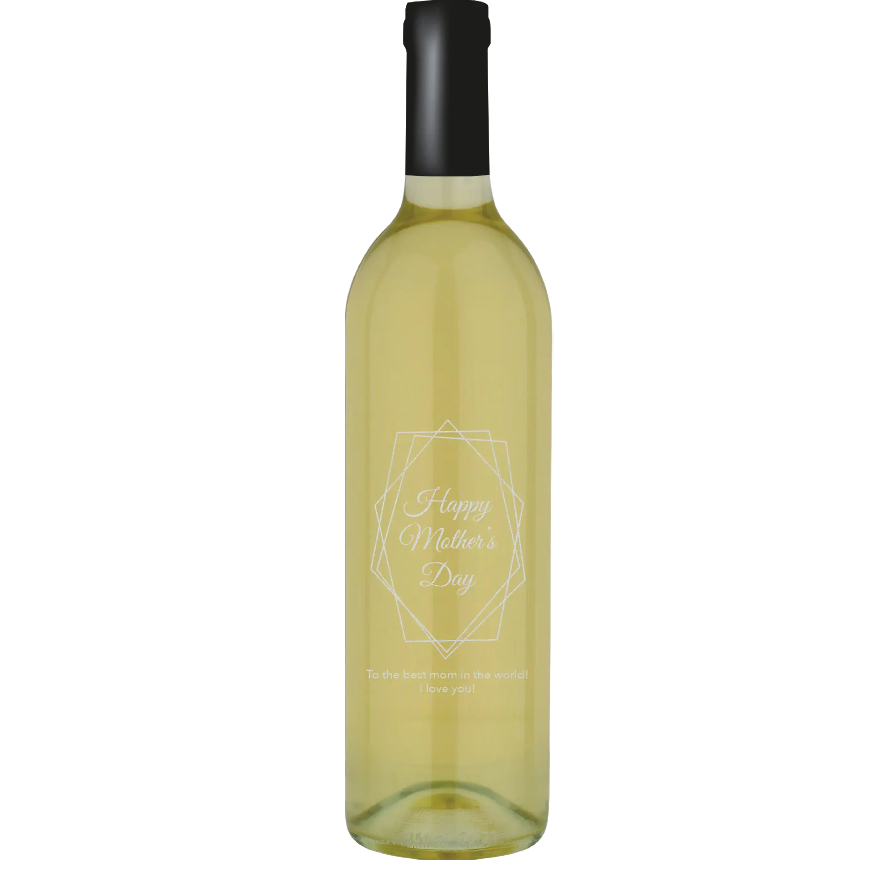 Mother's Day Shapes Custom Wine Bottle - Symphony