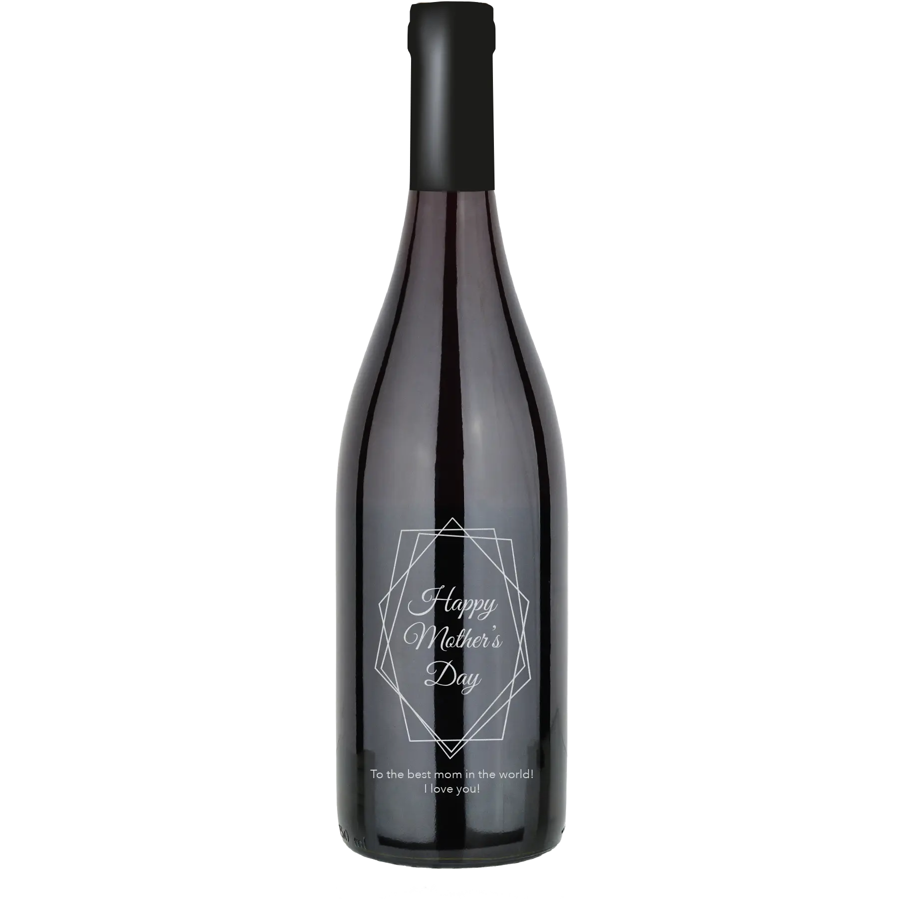 Mother's Day Shapes Custom Wine Bottle - Pinot Noir