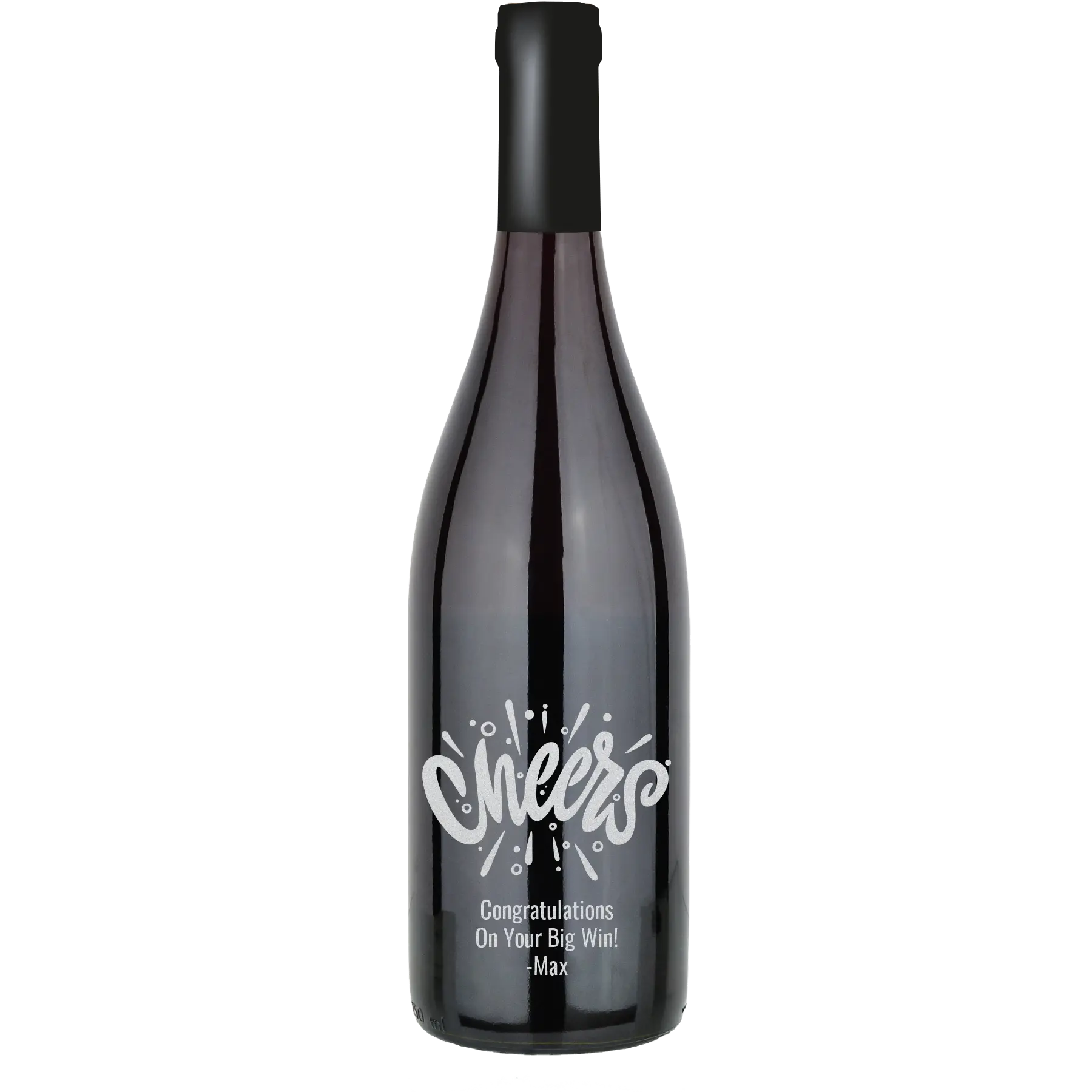 Cheers Emphasized Custom Wine Bottle - Pinot Noir
