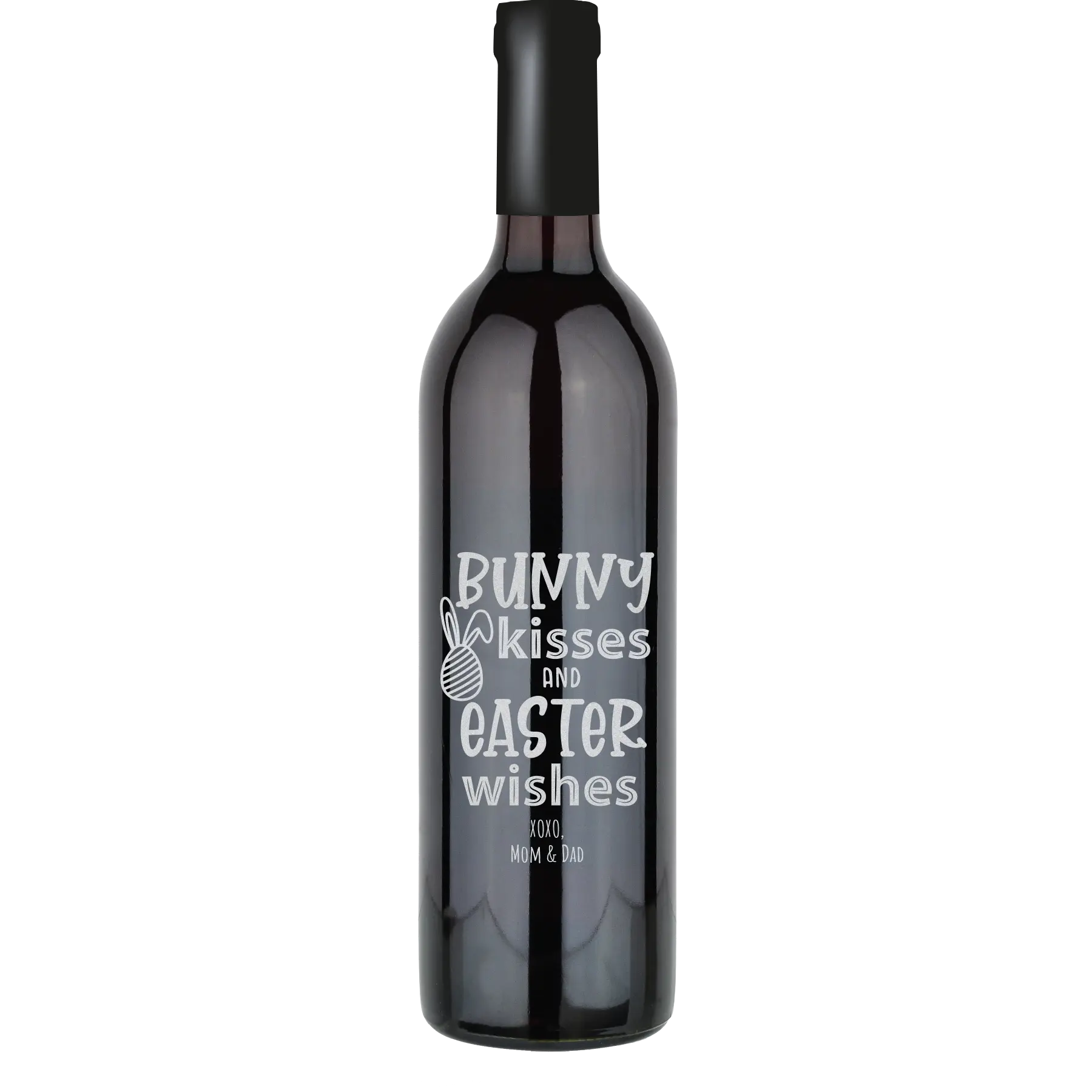Bunny Kisses and Easter Wishes Custom Wine Bottle - Cabernet Sauvignon