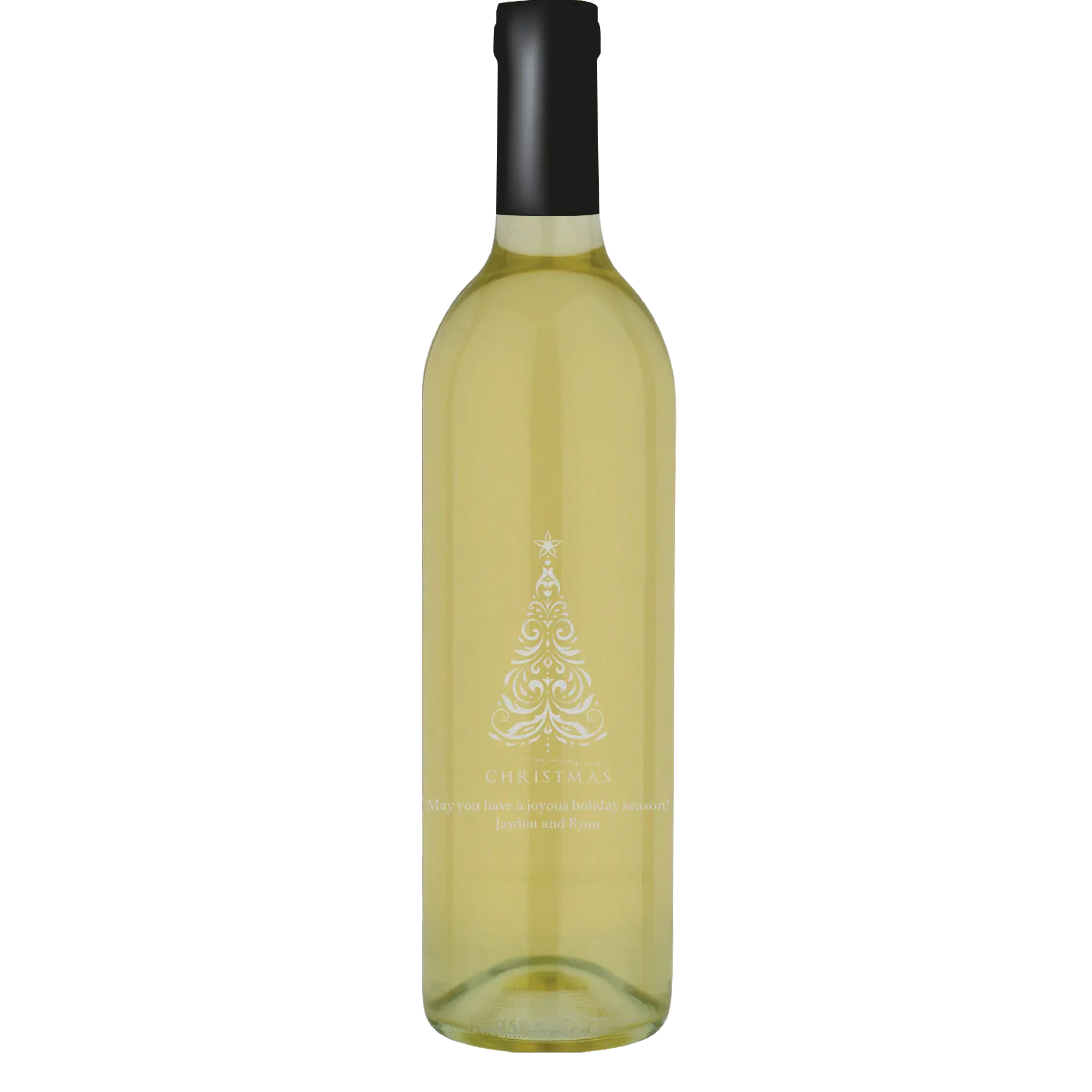 Deco Christmas Tree Custom Wine Bottle - Symphony