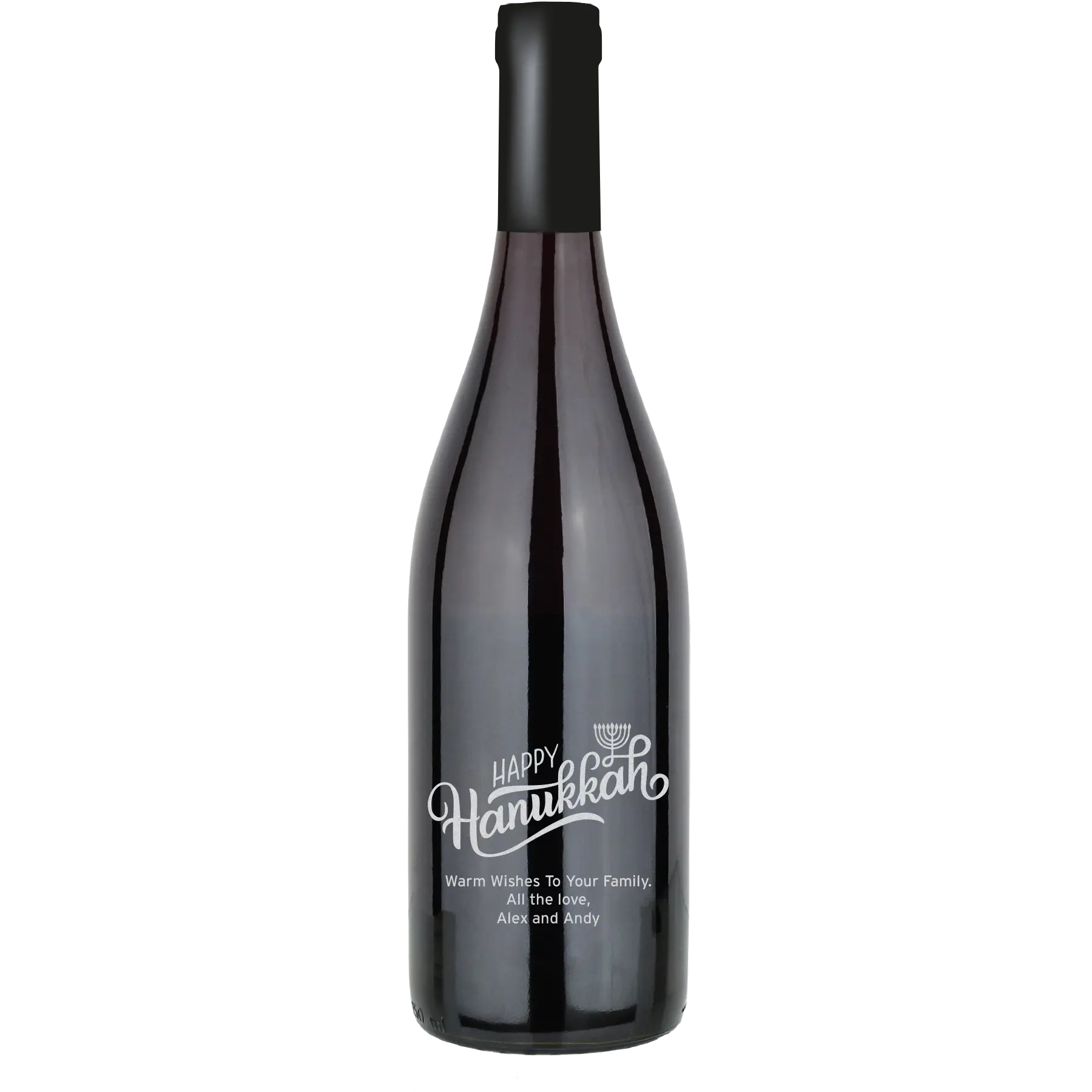 Hanukkah Simple Custom Wine Bottle - Pinot Noir