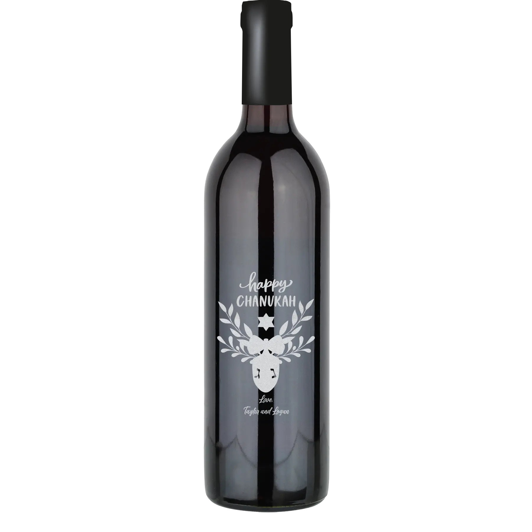 Happy Chanukah Custom Wine Bottle - Cabernet Sauvignon