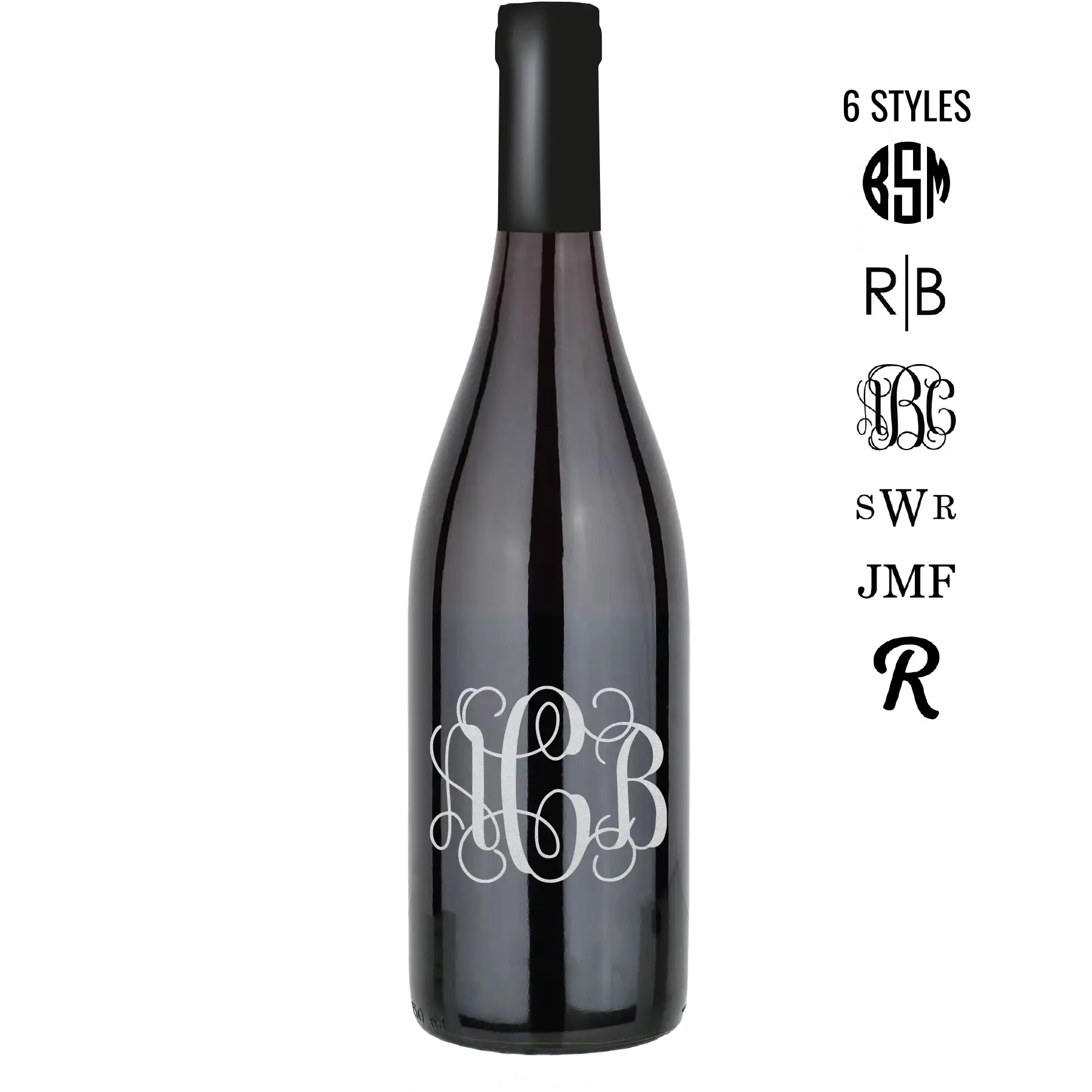 Monogrammed Custom Wine Bottle - Pinot Noir